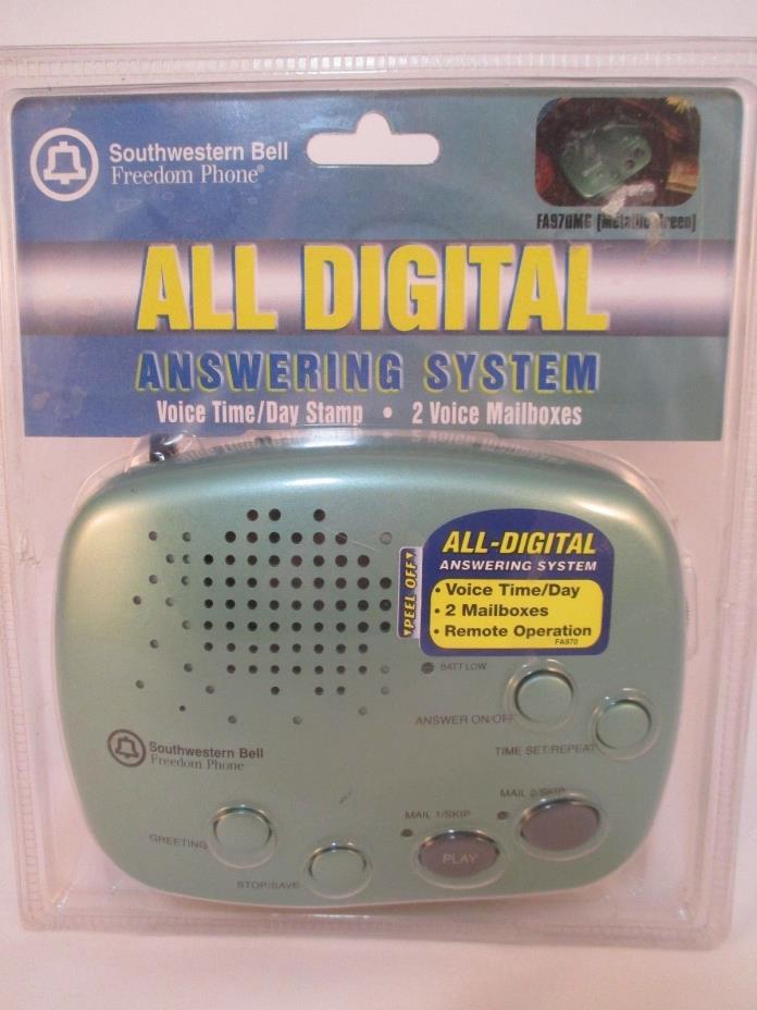 Telephone Answering Machine System Tapeless Digital 2 Phone Voice Activated