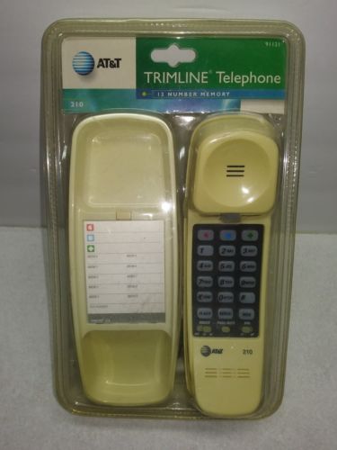 AT&T Touch-Tone Trimline 210 Classic Wall/Desk Phone Memory Dial White