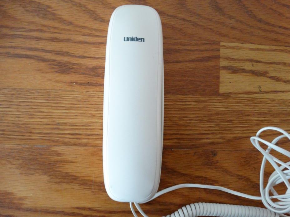 Uniden White Slimline Corded Slim Phone Model 1100 Power Failure Protection