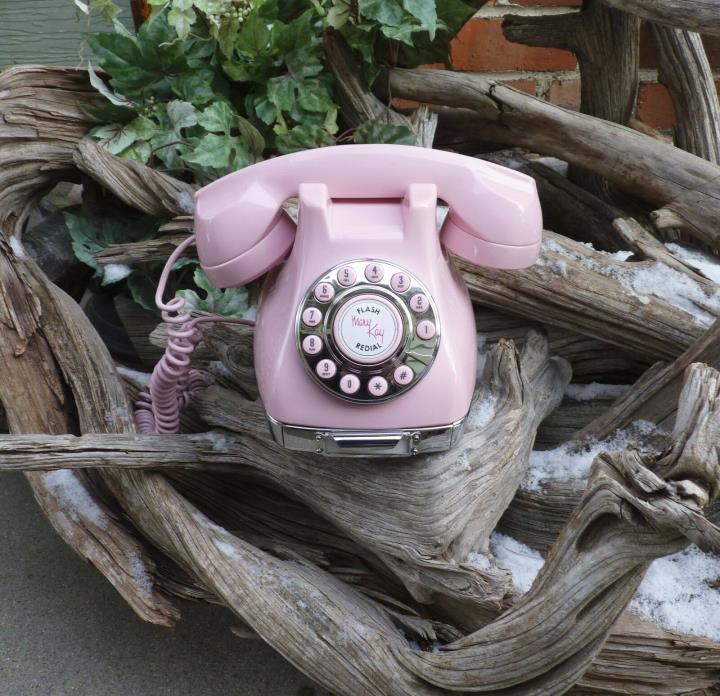 Mary Kay Pink Phone Retro Style Push Button Telephone Love it!