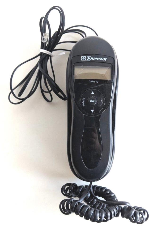 Emerson EM2517 Slimline Phone Caller ID Big Button Keypad Telephone Black