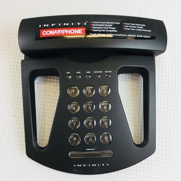 Conairphone Infiniti Black Stylish Designer Desk Telephone Model XS1004  NIB