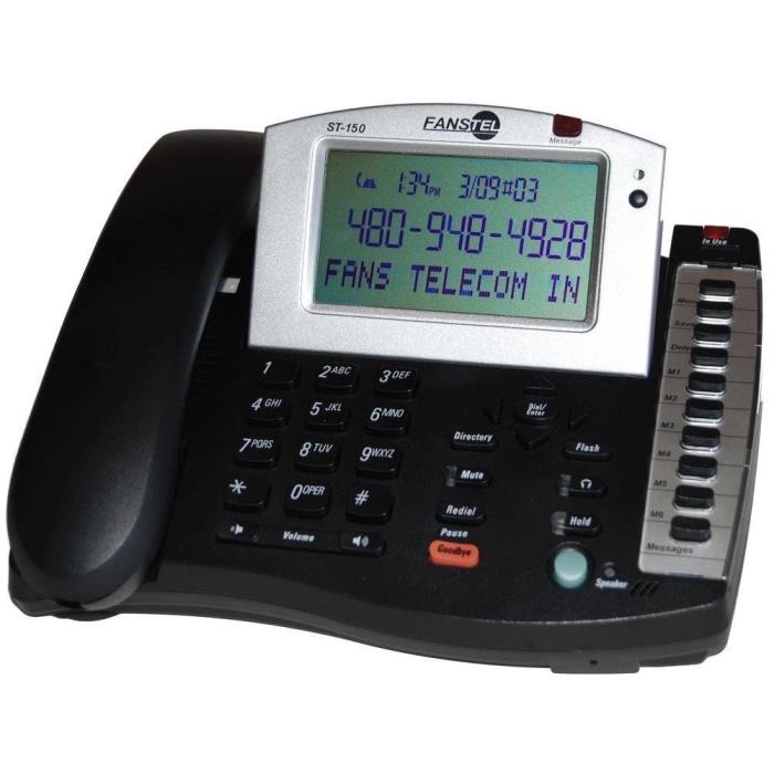 FANSTEL ST150 PROFESSIONAL AMPLIFIED BUSINESS SPEAKER PHONE DISPLAY-SINGLE LINE