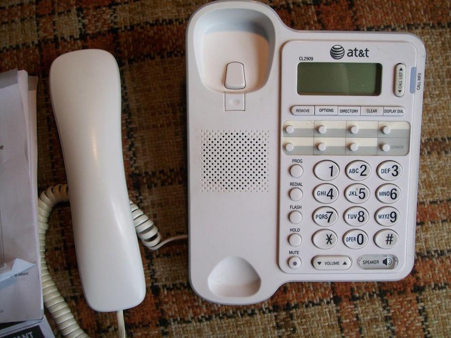 AT&T Corded Speakerphone w Owners Manual CL2909