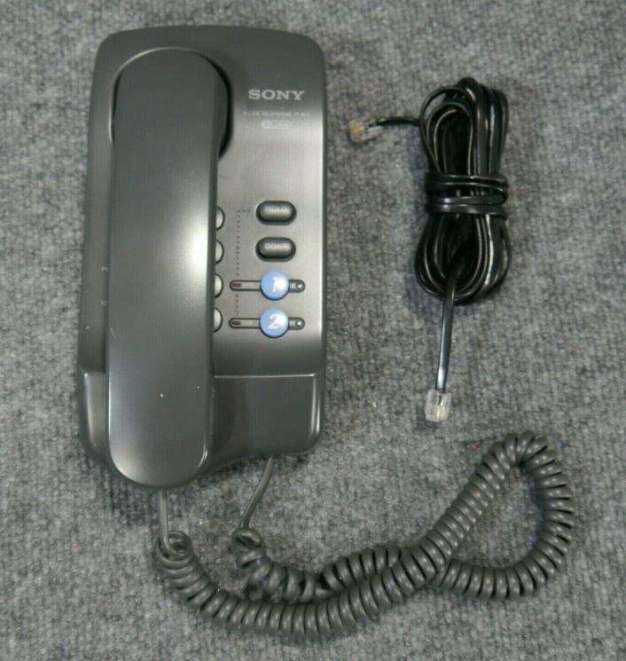 Sony Gray 2-Line Corded Desktop Touch Landline Telephone IT-M11 Tested Working