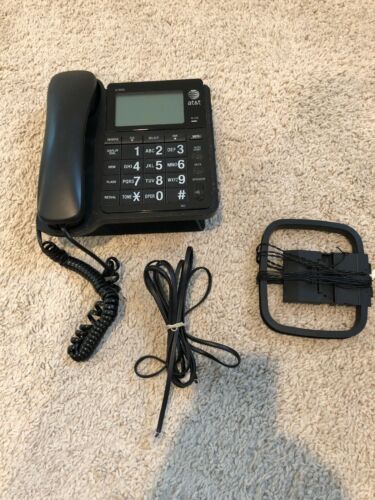 AT&T CL 2939 Black Corded Large Number & Tilt Display Desk Speaker Phone WORKS!