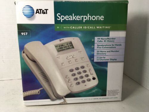 AT&T single line speaker Phone corded model number 957 Caller ID Speed Dial LCD