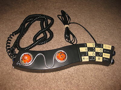 Vintage 80s Style Wave Phone Folk Art Decorated Designed Retro Corded Home Land