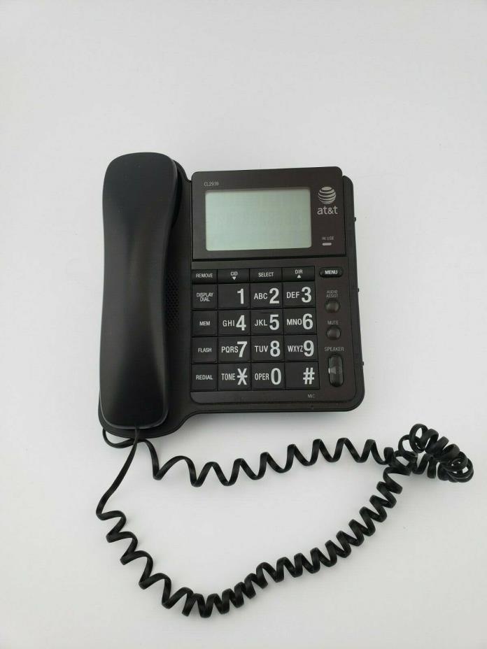 Att Speakerphone With Large Tilt Display Corded ID Caller Line Answering System