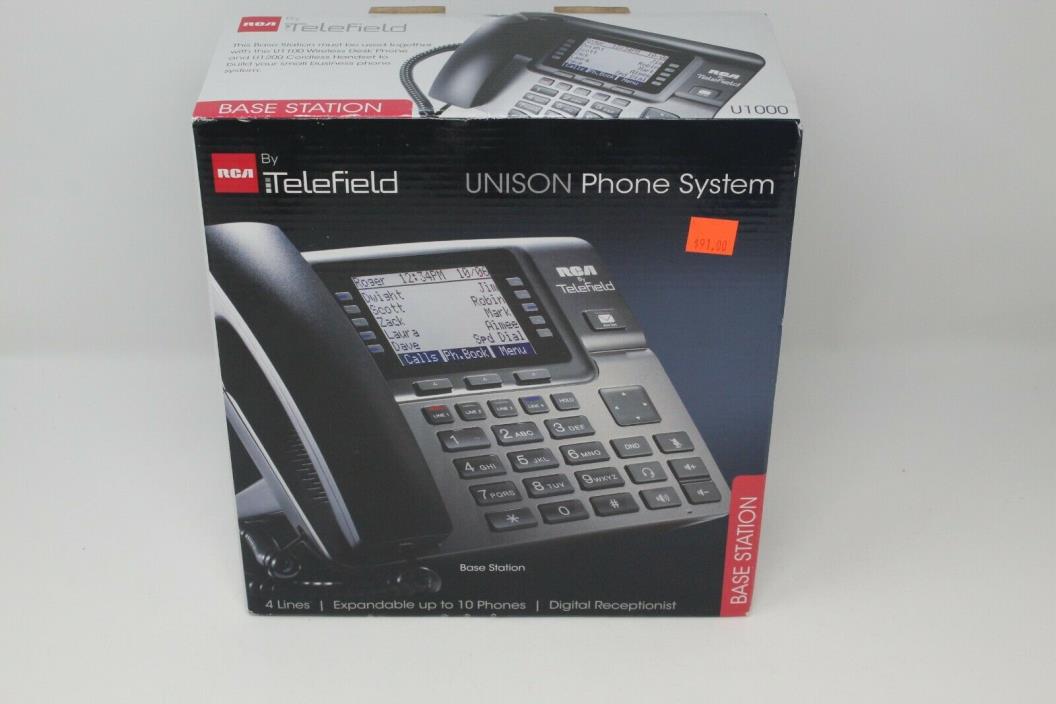 RCA UNISON 4-Line Phone System - Base Station U1000 New in Box