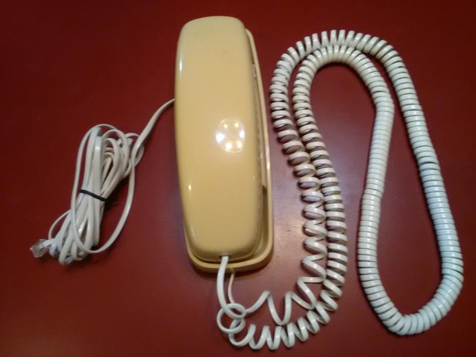 ??Vtg AT&T 210 Flesh Trimline Freedom Push Button Wall Desk Phone, long cord