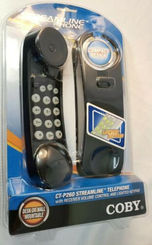 COBY CT-P260 StreamLine Desk or Wall Mountable Telephone Lighted Keypad Sealed