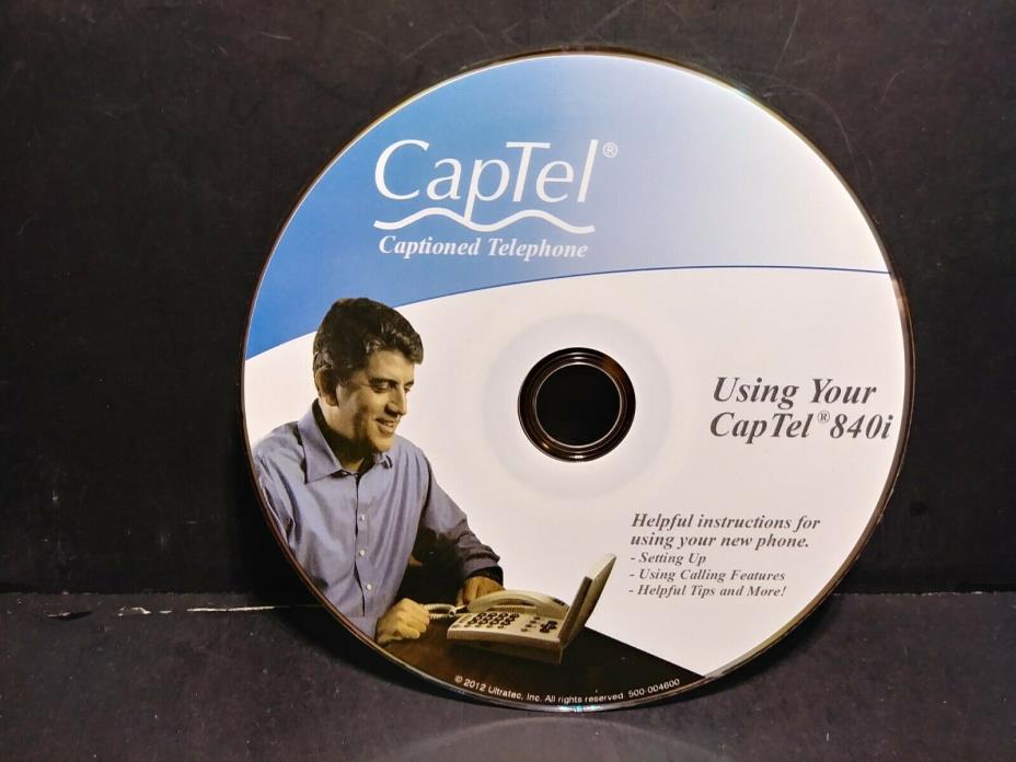 CapTel Captioned Telephone 840i Instructional CD Disc Only B220