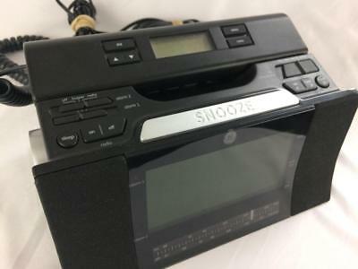 GE Dual Alarm Clock Radio Telephone Corded Phone w Caller ID 29298FE1-A - TESTED