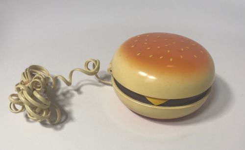 Retro Novelty Hamburger Phone cheeseburger flip phone corded vintage phone