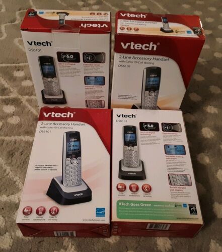 4 x Vtech DS6101 2 Line Accessory Expansion Handset For DS6151