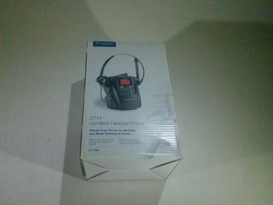 PLANTRONICS CT14 CORDLESS HEADSET PHONE DECT 6.0 LIGHTLY USED COMPLETE IN BOX