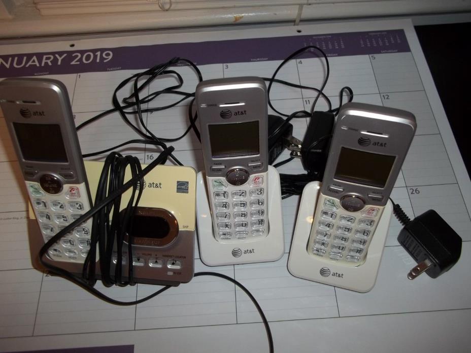 AT&T cordless phone with three handsets