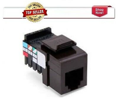 Leviton Phone Voice Grade QuickPort 6-Wire Black 41106-re6