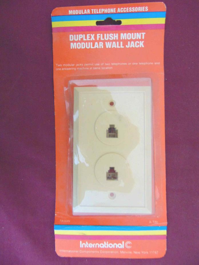Double RJ-11 Wall plate Jack for Data or Telephone