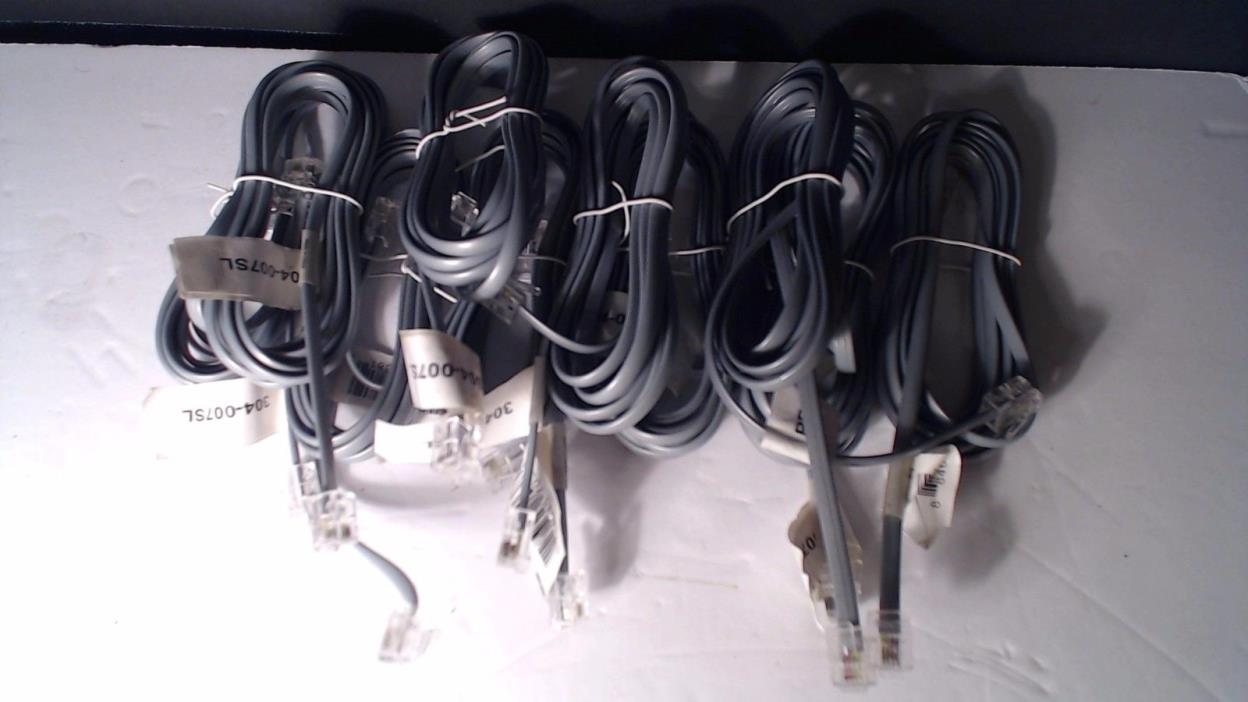(10) 7ft RJ11 6P4C Cable Telephone Phone ADSL Modem FAX Line Cord 4 Pin  #3