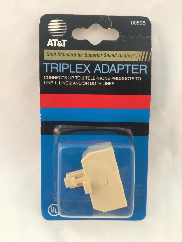 AT&T 00506 TRIPLEX ADAPTER-CONNECTS UP TO 3 TELEPHONES TO LINE 1, 2, AND/OR BOTH