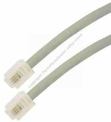 Lot50 7ft RJ11 modular 6P4C 4wire Phone/Telephone Line Flat Cord/Cable{SILVER