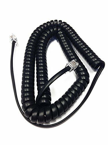 NEW 12' Handset Receiver Curly Cord for Uniden Corded Landline Phone Black