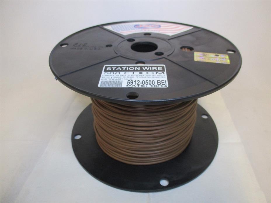 JSC (5912-0500) Unshielded 22AWG Beige Communication Station Cable Wire - 500 FT