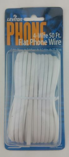 Leviton 50ft 4-Wire Flat Phone Wire 835-C0258-50w