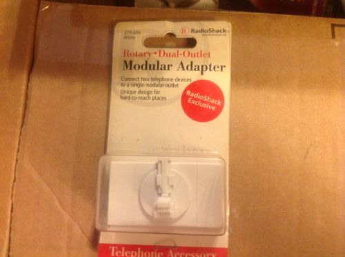 RadioShack 279-606  White Rotary Dual-Outlet Mod Adapter Free shipping!