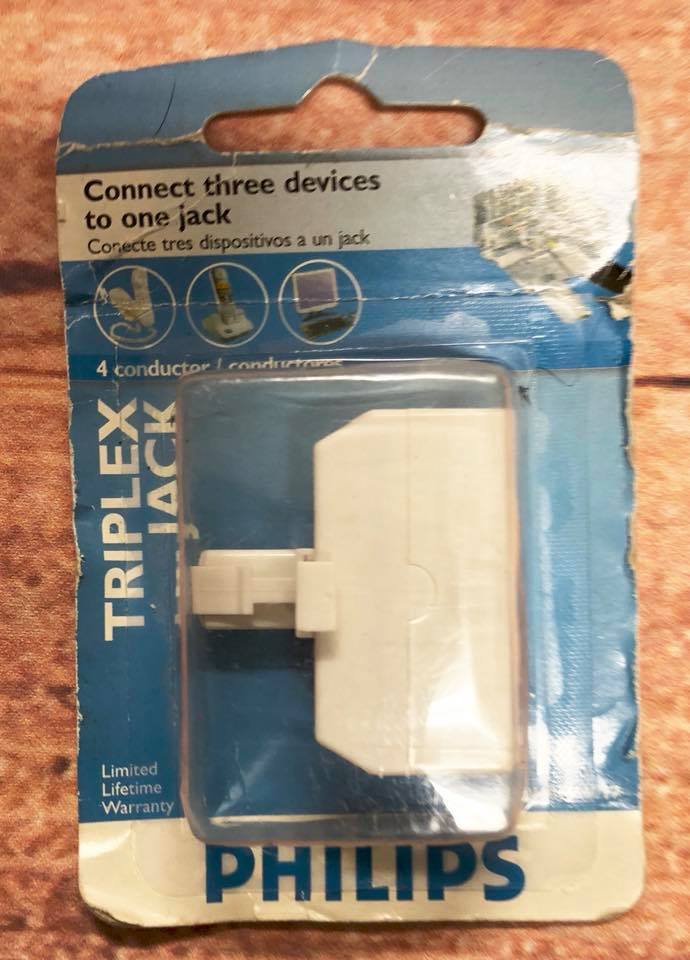 Philips Triplex Jack Connect three devises to one jack NIP NEW