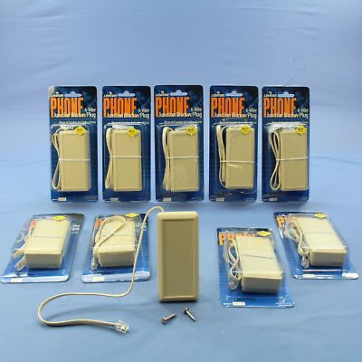 10 Leviton Ivory 4-Line Phone Telephone Junction Terminal Boxes 6-Wire C2618-I