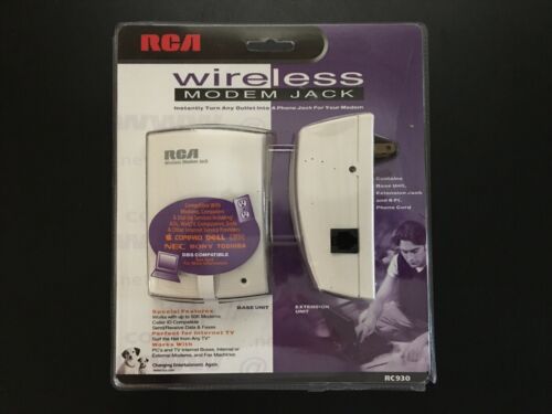 RCA RC930 Wireless Modem Phone Jack System - New AC Outlet TV - No Tools Needed