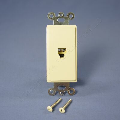 Eagle Almond Flush Mount 4-Conductor Decorator Voice/Data Modular Jack 3560-4A