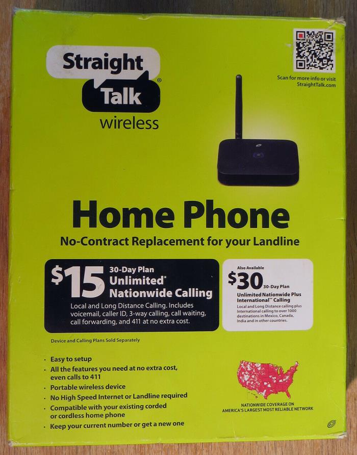 STRAIGHT TALK WIRELESS HOME PHONE HUAWEI H258C OPEN BOX