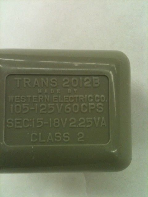 NOS Vintage, Western Electric  Transformer # 2012 B, 18V, 2.25va