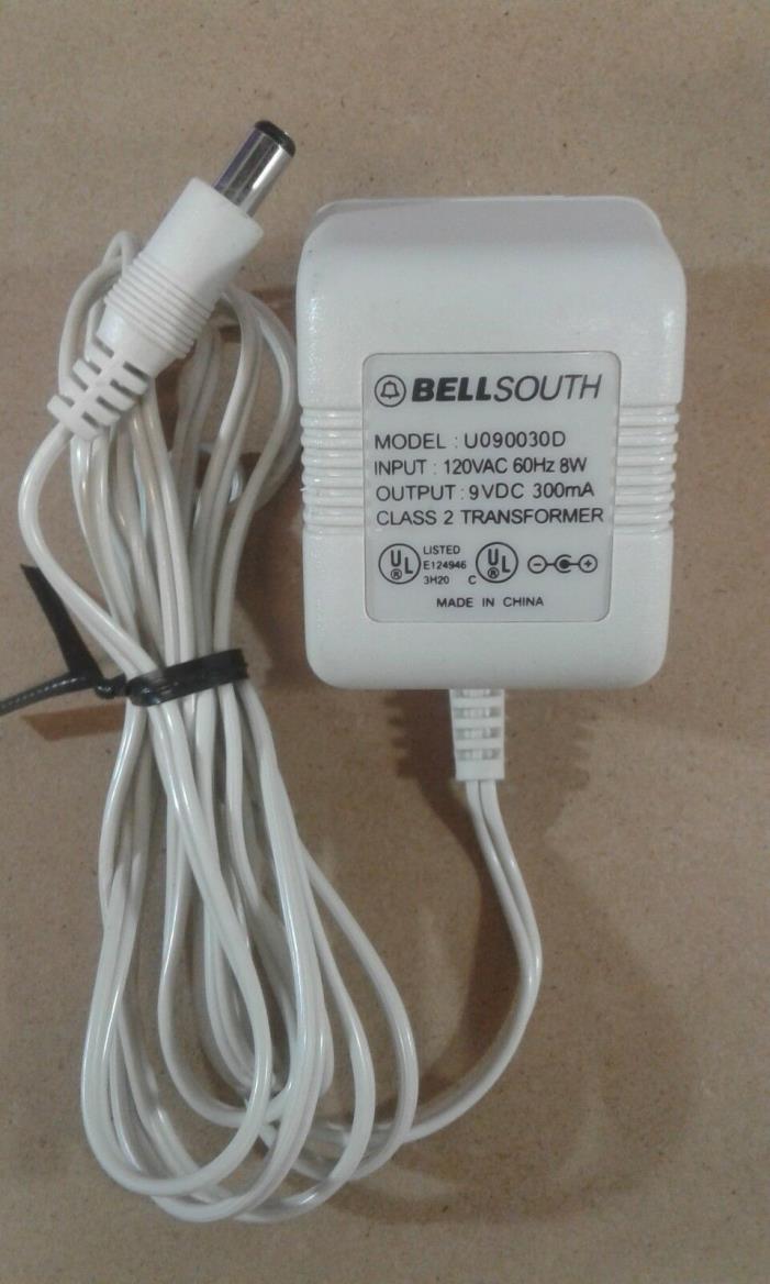 9V 300mA Genuine White BellSouth AC/DC Power Supply - BellSouth U090030D