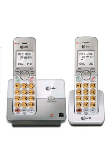 AT&T 2-Cordless Phone System with Caller ID - DECT 6.0 - Silver (EL51203) [LN]™