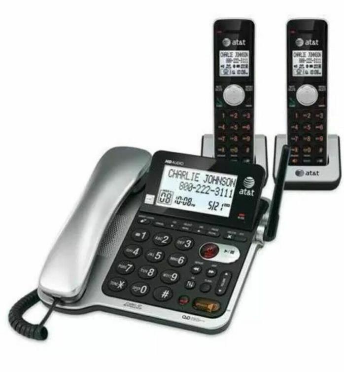 AT&T CL84202 DECT 6.0 Expandable Phone System w/ Digital Answering System