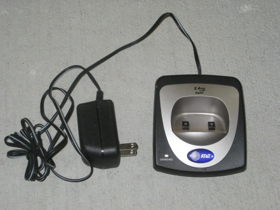 at&t 2256 1256 2.4 ghz cordless phone handset base with attached power supply