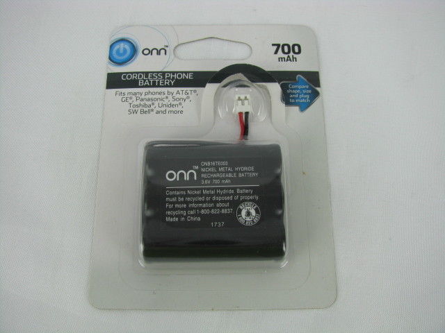 Cordless Phone Battery ONN ONB16TE003 Cordless Phone Battery, 3.6V 700mAh NiMH