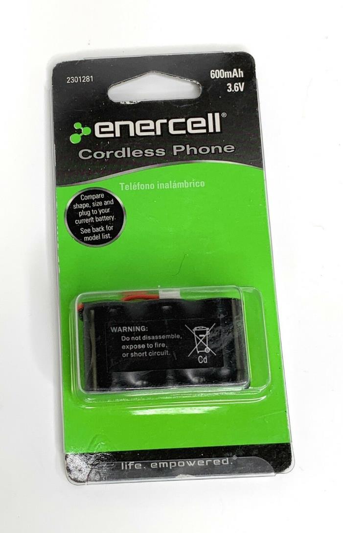 Enercell Cordless Phone Battery 600mAh, 3.6V  2301281 GE Compatible