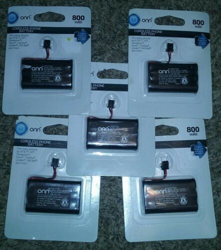 (5) ONN Cordless Phone Battery ONB16TE006 800 mAh 3.6V