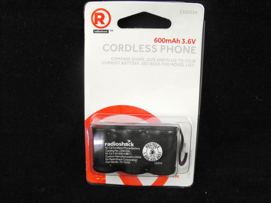 GE 2-5912  cordless phone battery Radioshack 2302354 NOS