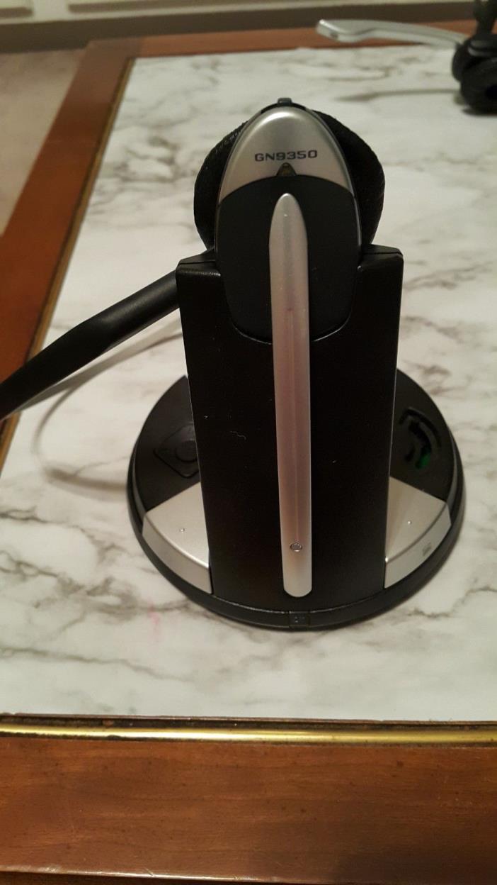 JABRA GN9350E Wireless Headset and Charging Base- No Power Supply untested