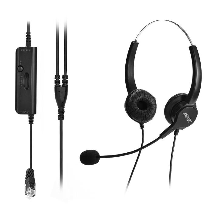 AGPtEK Hands-free Call Center Noise Cancelling Corded Headset Headphone