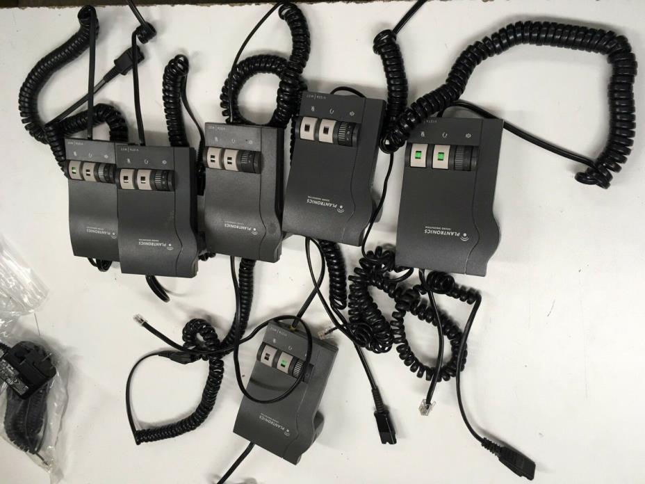 6 -  Plantronics M22 VISTA Amplifier 2 Cords each (NO power supply or headphone)