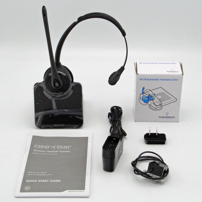 Plantronics CS510 Wireless Dect 6.0 Monaural Headband Style Headset Black