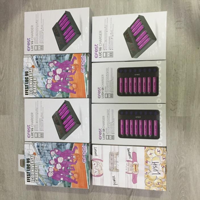 Efest LUSH Q8 Intelligent LED battery charger for 26650/18650/16340 - Authorised